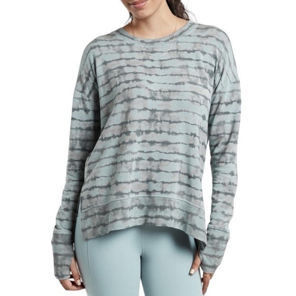 Athleta Tahiti Minimalist Coaster Luxe Printed Oversized Sweatshirt Small